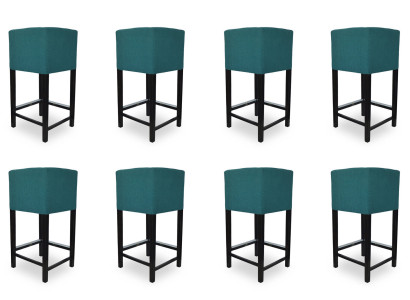 8x Barhocker Eck Stuhl Sessel Stühle Hocker Tresen Leder Polster Komplett Set